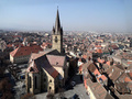 Biserica Evanghelica din Sibiu (fotografie aeriana)