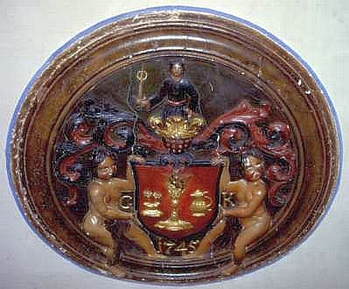 Hermannstadt.Kleiner Ring Nr.25.Wappen der Goldmacher-Zunft. 1745..jpg