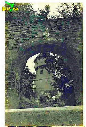 aa2_1_big.3.Hermannstadt-Sibiu. Befestigungsmauer mit Tor und Vegetation. 60' Jahren vor der Sanierung.jpg