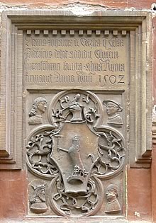 Hermannstadt. Ev. Pfarrhaus.Wappen des Plebans Johannes von Alczen.1502.jpg