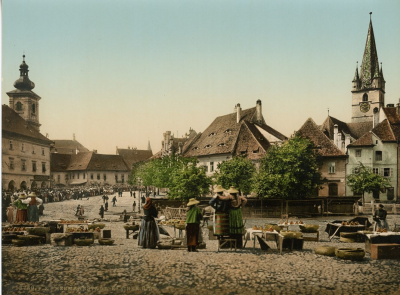 Hermannstadt. Kleiner Ring cca 1899. Photochromie.png