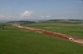 Autostrada A1 Orastie - Sibiu / Lucrari la terasament (Km 80) - Mai 2012